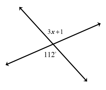 vertical angle of x